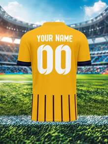 Customizable 2025 Brighton & Hove Albion FC Football Club Single Shirt, Men's Sports Team Club Training V-Neck Jersey With Front & Back Personalized Name, Number, Logo, Comfortable & Suitable For Casual, Party, Gathering