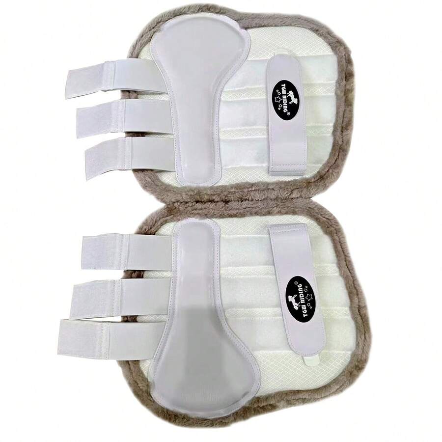 TGW RIDING Horse Tendon Boots, Breathable Multilayer Mesh, Soft Faux Fur Binding, Damping And Pressure Distributing, Professional Choice, Size: XL, L, M, S