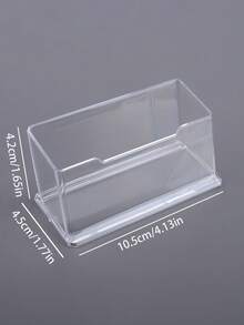 1pc Transparent Acrylic Business Card Holder - Fashionable Clear Display Box For Organizing Business Cards - Suitable For Office Supplies, Event Decorations, Etc. Modern Card Holder, Plastic Material, Card Storage Box, Card Case - Multicolor - View 10