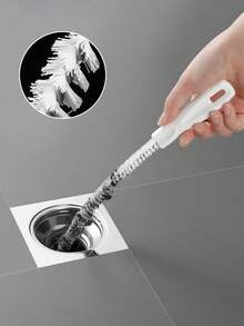 1/5/10 piezas Cepillo de limpieza de tuberías, cepillo limpiador de desagües de pelo de baño, herramienta flexible para eliminar obstrucciones de desagües: cepillo de limpieza para uso en baño, cocina y sanitario Volver al colegio