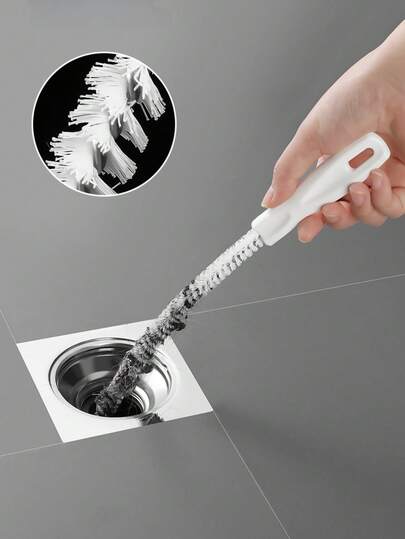 1/5/10 piezas Cepillo de limpieza de tuberías, cepillo limpiador de desagües de pelo de baño, herramienta flexible para eliminar obstrucciones de desagües: cepillo de limpieza para uso en baño, cocina y sanitario Volver al colegio