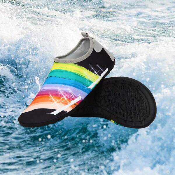 1 cm dicke Sohle Damen Strand Neutral Sport, Urlaubs TPR (Thermoplastisches Gummi) Strandschuhe, Wasserschuhe, Strandparty, Gym, Zuhause, ganzjährig
