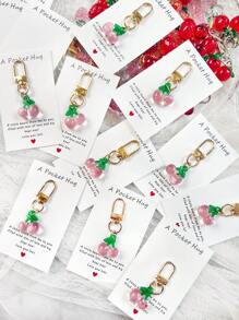 1/5/10 Peças Delicado e Fofo Chaveiro Pendente de Flor, Morango, Cereja, Maçã, Coração, Charme e Acessório da Moda para Bolsa, Presente Ideal para Festa, Natal, Aniversário, Ação de Graças para Mulheres, Decoração DIY de Carteira e Bolsa no Estilo Y2K, Ótimo para Família, Amigos, Professores, Colegas de Classe e Parceiros