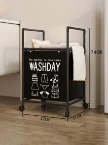1pc Multi-Tier Storage Laundry Basket Organizer Rack, Bathroom Towel Holder, Removable Rolling Washing Machine Organizer, Mobile Floor Standing Clothes Rack