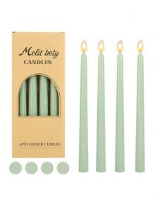 2025新款渐变色蜡烛套装，4支/盒，欧美风格长蜡烛，适合家居装饰、浪漫约会、婚礼派对、慵懒下午茶，无香蜡烛，设计师特别配色方案，礼盒包装，是馈赠亲朋好友的理想礼物，适合任何节日和季节，是生日、毕业等场合的完美礼物。 - 彩色 - 查看 28