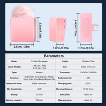 HITOZON Professional Wireless Lavalier Microphone For Smartphone,Plug-Play Wireless Microphone With 4PCS,Lapel Mic For Video Recording,Teaching, Interviews,Podcast,Conference,Vlog,Recording,Live Broadcast