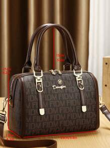 3 Peças/Conjunto Bolsa Estampada da Moda Feminina, Bolsa de Ombro e Bolsa de Travesseiro