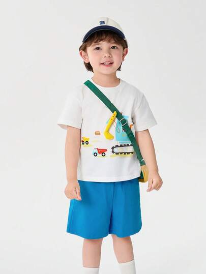 Balabala 男童拼色两件套服装和俏皮夏季套装