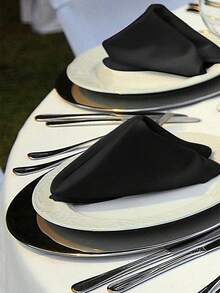 4/8/12/16 Pcs Elegant Black Satin Square Napkins - 17 Inch Soft Napkins, Suitable For Weddings, Parties, Banquets And Restaurants. Smooth Wrinkle-Resistant Design For Fashionable Table Decor. - Black - View 5