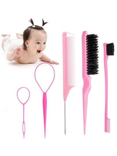 3/5件套婴儿发刷套装，多功能儿童发刷，适用于新生儿洗头