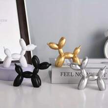 1pc Black & White Balloon Dog Figurine, Modern Decorative Home Decor Collectible For Living Room, Bedroom, Shelf, Desk, Minimalist Animal Art Decoration Statue Best Gifts Birthday The Best Gift For Mothers On Mother's Day
