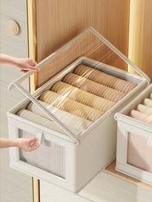 1 件米色牛津布可折叠抽屉式衣物收纳盒，无隔层，适用于衣柜、牛仔裤和毛衣收纳。秋季装饰 节日装饰 房间装饰 家居装饰 秋季装饰 卧室装饰 - 彩色 - 查看 7