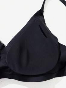 Nahtloser BH für Damen, einfarbig, leicht, bequem, atmungsaktiv, ohne Bügel, minimalistisch, geeignet für Yoga, Schlafen