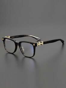 CHARMLIBRARY 2025 New Arrival Fashion Acetate Optical Glasses Frame, Luxury Black Eyeglasses For Men & Women Prescription, Stylish Business Eyewear, Wear-With-Anything Glasses Frame