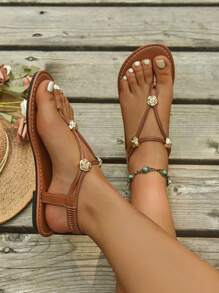 New Spring/Summer Fashion Women One-Toe Slippers, Casual Roman Style Slip-On Sandals In Black, Beige, Brown, Comfortable Flat Woven Solid Color Beach Sandals, Influencer Recommended Thick-Soled Sandals, Summer Beach Shoes, Elegant Buckle Low Heel Round Toe Slip-On Slippers, Odor-Resistant Anti-Slip Simple Outdoor Slippers, Versatile Flat Slip-On Women Sandals