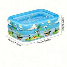 Home Inflatable Swimming Pool, Large Circular Pool With Slide, Suitable For Summer Yard Water Entertainment Games, Parties And Gatherings, Durable PVC Material, Easy To Carry And Store