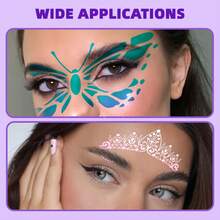 44pcs Face And Eye Painting Template Set - Reusable DIY Face And Body Art Stencils, Airbrush Makeup Painting Tools, Suitable For Holidays And Parties,Back To School,School Supplies