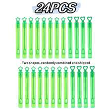 24pcs Bubble Wands (Bubble Solution Not Included), Heart Shaped Bubble Wands For Wedding, Party Favors, Table Decorations