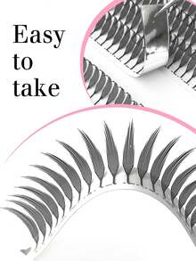 CoMango 240Fans C/D 漫画尖头睫毛扇 预制尖头睫毛嫁接 单根/混合 8-15mm 适用于动漫睫毛妆容 睫毛簇、睫毛束、单根睫毛、假睫毛 - 卡其色 - 查看 7