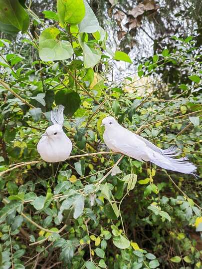 2/6/12pcs Artificial & Small Birds Garden Decor, Outdoor Landscaping Accessories