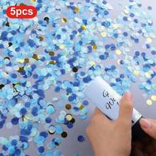 10/5 件彩色五彩纸屑手持扭曲礼品花管、婴儿淋浴游戏、用于婚礼派对、返校、母亲节、毕业典礼、返校用品、教室装饰、性别揭示装饰、婴儿淋浴派对装饰房间装饰家居装饰（请勿将发射管对准人或物体） - 藍色 - 查看 5