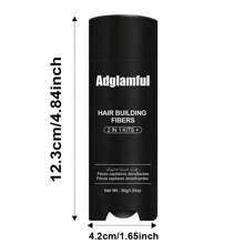 Polvo de fibra capilar Adglamful, 30g - Cobertura instantánea para el cabello ralo y la raya, ideal para hombres