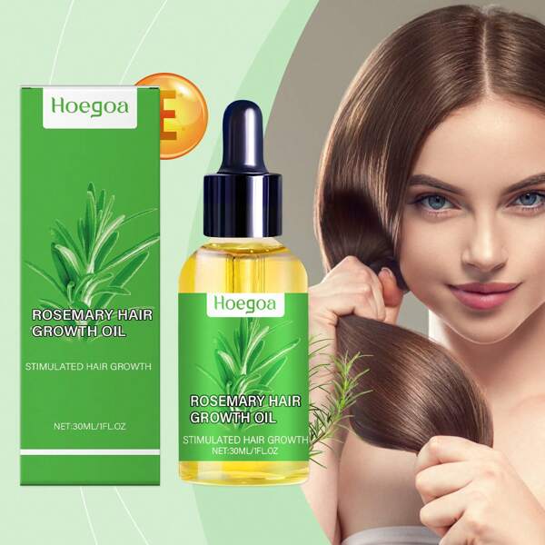 1pc Rosemary Hair Oil Moisturizing Hair Roots Nutritious Scalp Treatment Smooth & Shine Fresh Scent