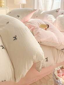 3/4pcs Children's Bedding Kit Includes 1 Piece Quilt Cover, 1 Sheet And 1-2 Pillow Covers (Not Including Pillows), Soft Touch, Machine Washable, Non-Rinsed Or Color Faded, Zippered Design For Long-Lasting Durability