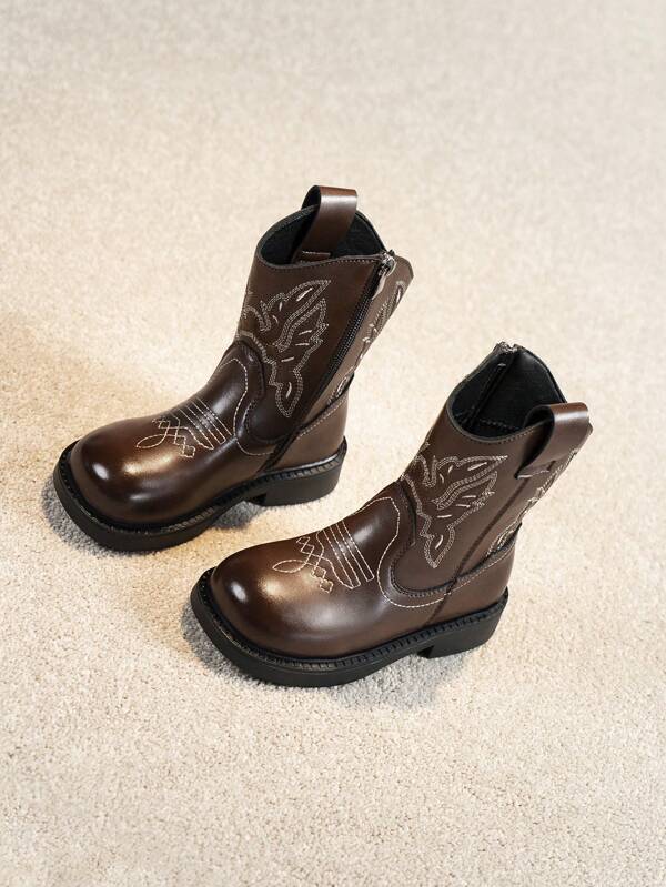 Botas vaqueras para niños - Botas vaqueras cómodas para niños pequeños - Botas vaqueras para niños y niñas, ropa western durable y con estilo para jinetes jóvenes