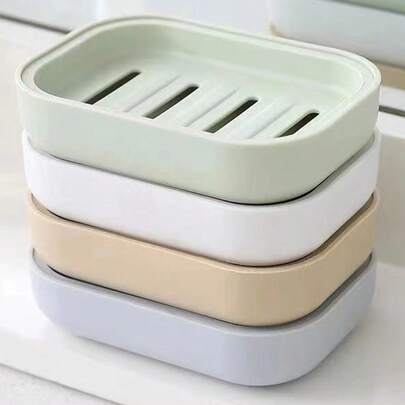 Simple Soap Dish, Draining Soap Tray, Rectangular Plastic Soap Holder, Bathroom Soap Rack, Minimalist Soap Box, Bathroom Accessories, Home & Bathroom Decor, Bathroom Essentials, Soap Holder, Soap Dish, Art Studio Decor, Christmas Home Decor, Christmas Decorations, Bathroom Decor & Accessories, Kitchen Accessories