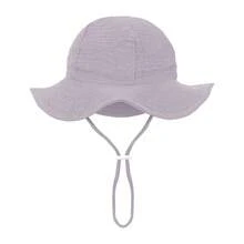 1 件幼儿和儿童可爱纯色可折叠渔夫帽，男女通用纸盒防晒帽，适合男孩和女孩春夏季