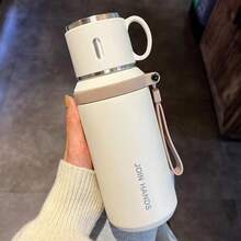 1pc Stainless Steel Insulated Water Bottle & Coffee Pot, Portable Outdoor Water Bottle, Multifunctional Coffee Cup Lid, Tea & Water Separation Insulated Cup Large Capacity 316 Stainless Steel Water Bottle With Lid For Men And Women, Suitable For Camping, Cycling, Office And Home - All Season Beverages, Perfect Birthday Gift Back To School - 1pc - View 9