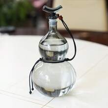 1 pezzo Brocca per vino in vetro vintage a forma di zucca, tazza per vino in pregiato vetro borosilicato con intagli, set da alcolici di stile cinese