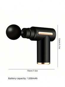 HYUNDAI Massage Gun, Percussion Massage Gun, Deep Tissue Electric Muscle Massager With 4 Replaceable Massage Heads, Portable Handheld, Suitable For Men And Women