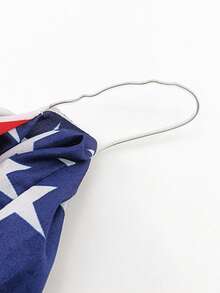 1 Pack 85cm Long American Flag Headband, Suitable For Independence Day Wear Hair Band Turban Headband Sweatband, Hairband Fall Winter Hair Accessories For Women For Vacation Outfits Woman Elegant Scarf Women Bandanas Soft Headwrap Summer Outfits - Multicolor - View 4