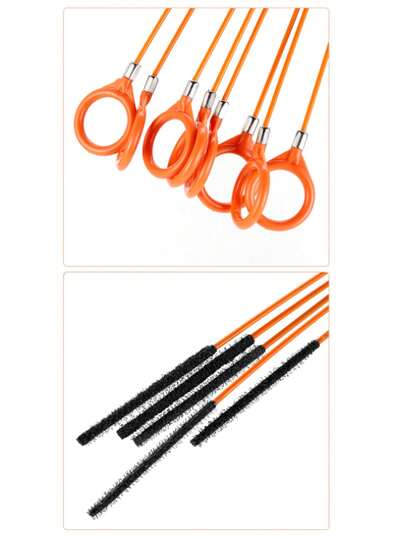 Herramienta para desatascar tuberías de drenaje, desatascador de tuberías de drenaje, herramienta para eliminar obstrucciones de cabello, herramienta para desatascar drenaje de ducha, herramienta para desatascar fregadero, desatascador de fregadero de metal con recubrimiento de nailon resistente a la rotura, varilla de limpieza de tuberías de drenaje de fregadero de cocina y bañera, herramienta para desatascar fregadero, herramienta de limpieza de tuberías de drenaje de cabello, herramienta de limpieza de tuberías de drenaje de alcantarillado de inodoro, adecuada para fregadero de baño, bañera, ducha, tubería de drenaje