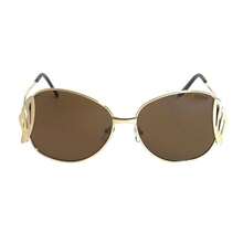 Óculos de Sol Triton Eyewear ORIGINAL Armação DOURADA em Metal - lente MARROM em Policarbonato/Fator Proteção Solar UVA/UVB/estilo aviador/unisses/acessórios de moda masculino/feminino - Marrom - Visão 2