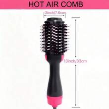 4 In 1 Hot Air Brush Styling Comb One-Step Heating Comb Hair Straightening Brush For Straight Curly Professional Hair Dryers - EU C Type Plug(220-240V) - View 9