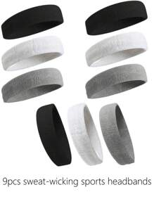 3pcs Women's Sports Headband - Moisture Wicking Sports Terry Cloth Sweat Bands Suitable For Tennis, Basketball, Running, Gym, Workouts Hair Band Turban Headband Sweatband