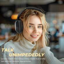 IKF Solo HI-FI Quality Active Noise-Proof Fashion Foldable Headset Wireless Cozy Headphone Wired With Microphone 130 Hours Long Battery Life, Super Comfortable Earmuffs, Use High -Level Leather, For Outfit OOTD