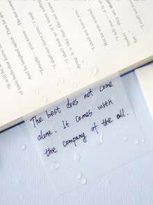 1 件 50 张 2.99 英寸 X 2.99 英寸防水透明便签/半透明便签垫 - 耐用自粘便签，适用于学校、办公室和家庭使用、学校用品、返校 - 白色 - 查看 4