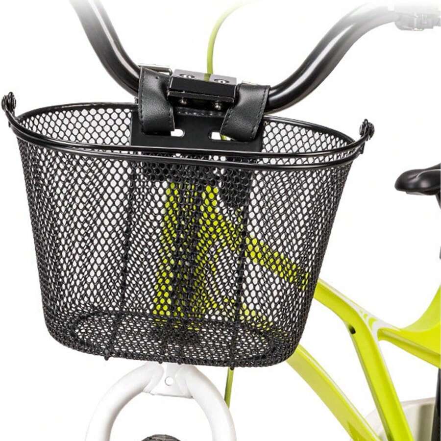 Adult Bike Basket Front, Bicycle Basket For Women, Waterproof Metal Wire Bicycle Basket With Carrying Handle, Suitable For Most Adult Bicycles, Practical Bike Accessories - Multicolor - View 1