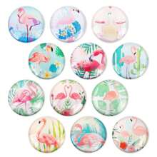 12Pcs Glass Strong Magnetic Refrigerator Magnet Fridge Sticker,Cute Flamingo Fridge Magnets Decoration For Crafts,Strong Fridge Magnets For Kitchen, School,Office Whiteboard, Cabinet And Dishwasher