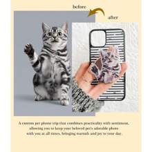 Agarre para Kindle, Soporte para teléfono con agarre personalizado con foto de mascota, Agarre magnético para teléfono, Agarre para teléfono con foto de mascota personalizada