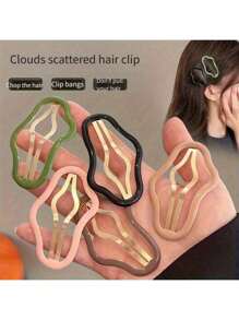 4/5 pièces Pinces à cheveux pour femmes, pinces BB à l'arrière de la tête, pinces sur le côté des franges pour femmes, design en forme d'étoile à cinq branches et de nuage creux, style mignon et doux, convient pour la coiffure, les cadeaux, les festivals