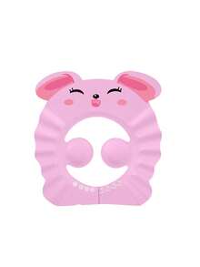 1pc Adjustable Children's Rabbit Ear Design Shower Cap, Shower Head Cover For Kids & Toddlers, Pink - Rabbit Pink (thickened) - View 8