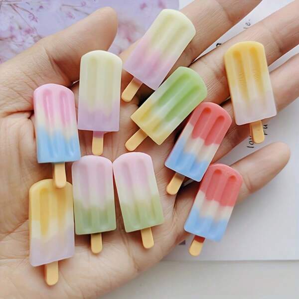 8pcs/Set Cartoon Ice Cream Fridge Magnets - Cute Kitchen & Office Decor, Durable Whiteboard Magnets, Ideal Home Decor & Gifts, Birthday Party Wedding Decoration Home Stickers