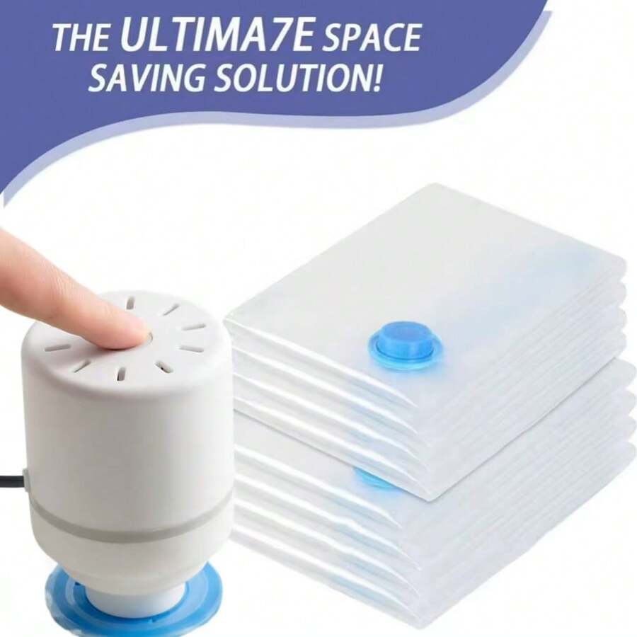 RAF 真空机真空收纳袋适用于旅行用品衣服被褥毛毯床上用品等便捷真空收纳袋真空机+真空压缩袋套装非常适合居家旅行收纳使用真空机和真空袋