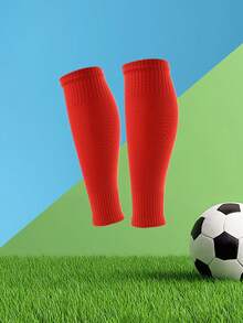 1 par de cubrepantalones protectores sólidos para atletismo de fútbol - Multicolor - Ver 5