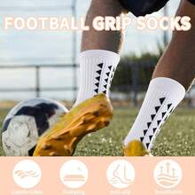 2 Pairs Soccer Socks - Mid-Calf Grip, Sweat-Absorbing, Durable, Terry Cushioned Sports Socks Suitable For Football, Cycling, Climbing And Running - Multicolor - View 7